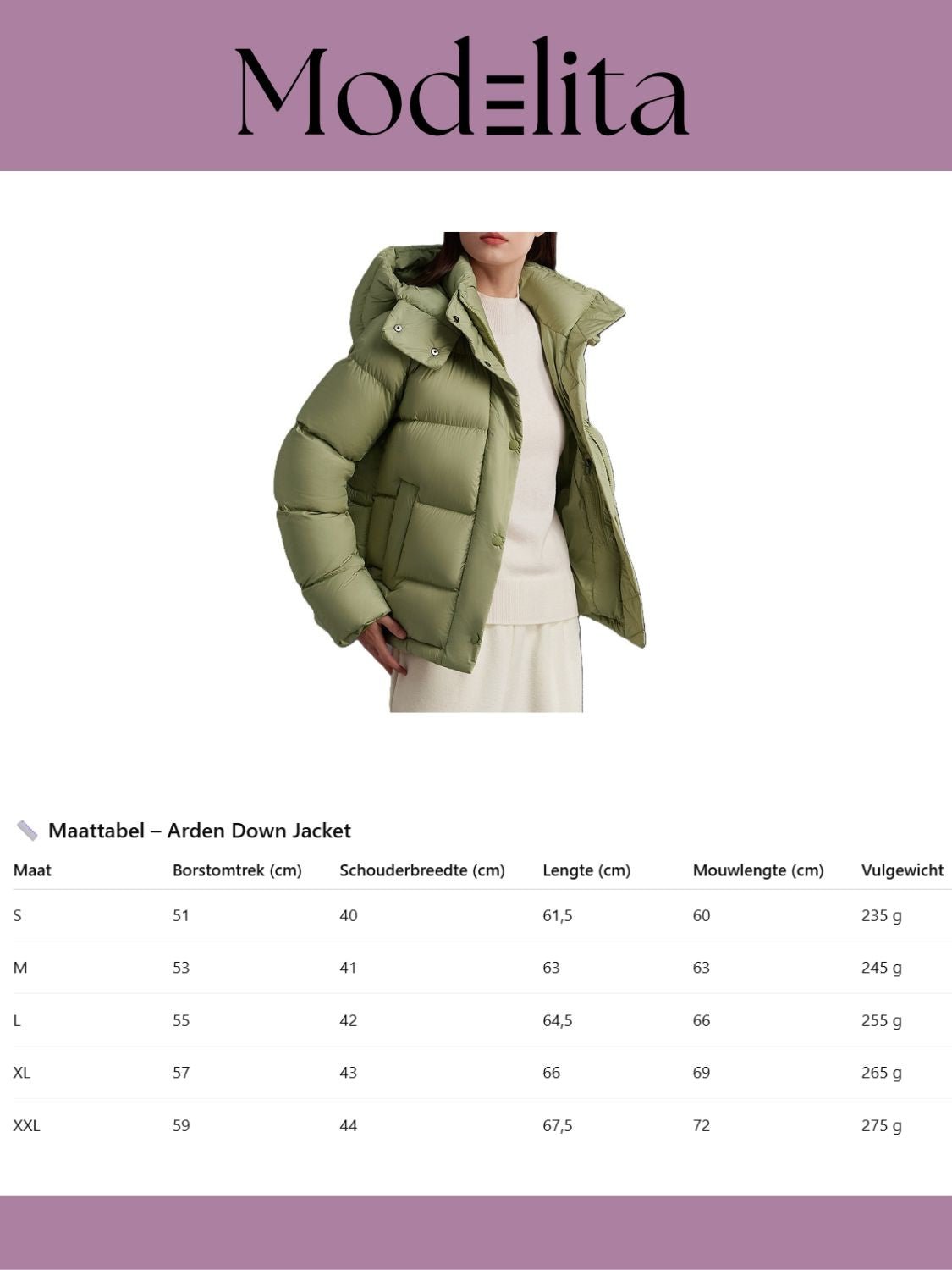 Arden Down Jacket - modelita.nl