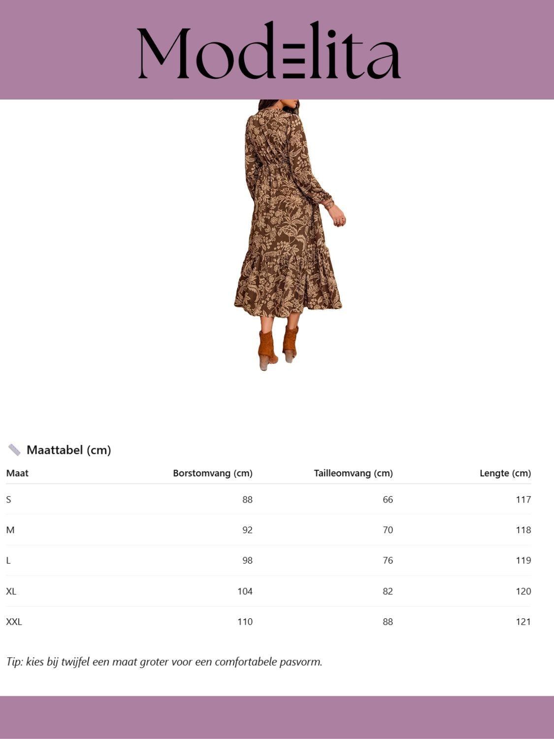 Boho Maxi Jurk - modelita.nl