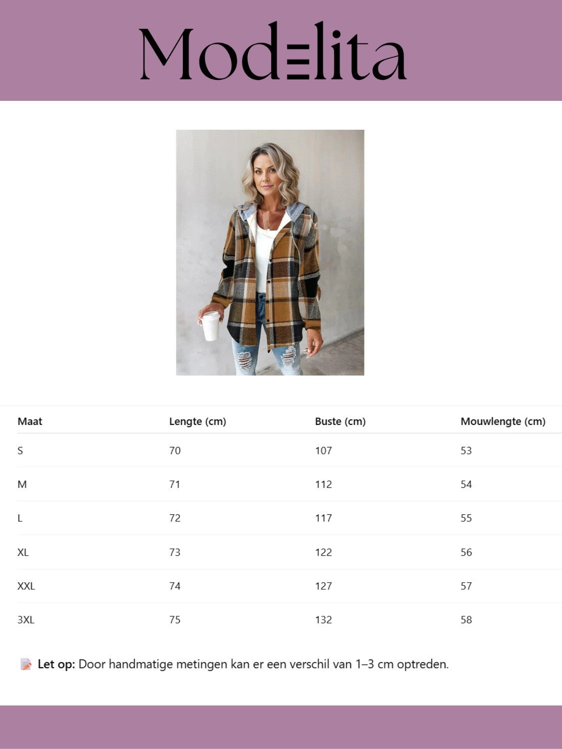 Cozy Check Vest - modelita.nl