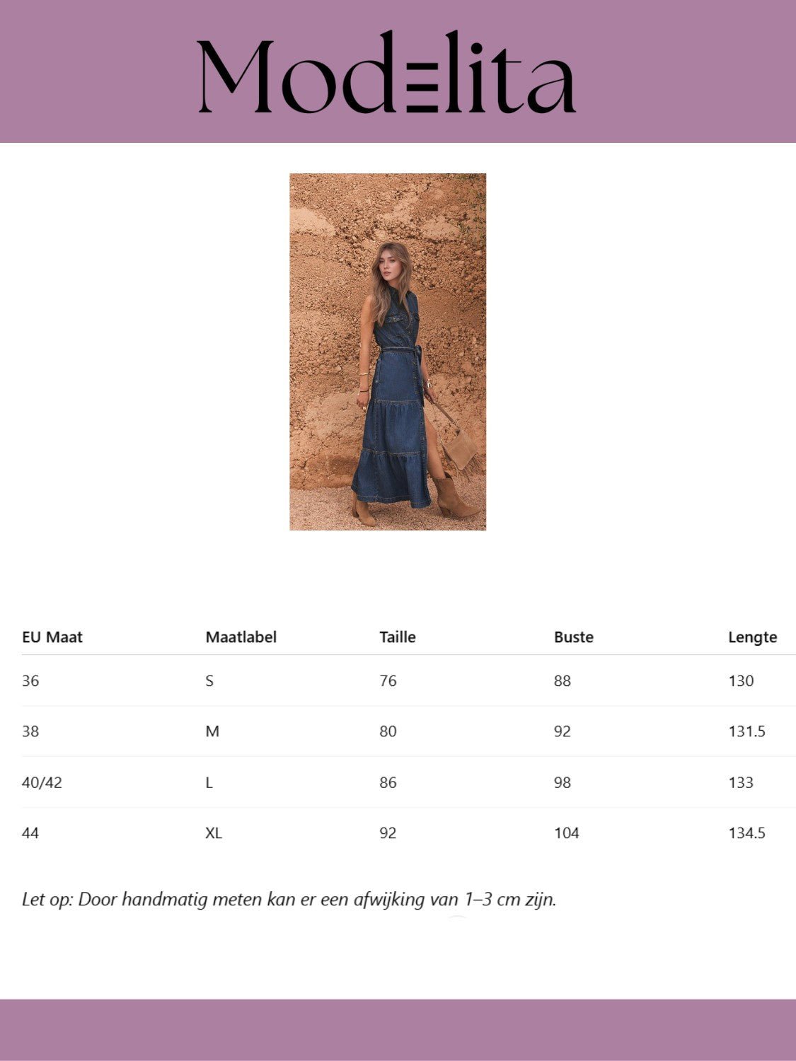 Denim Charm Jurk - modelita.nl