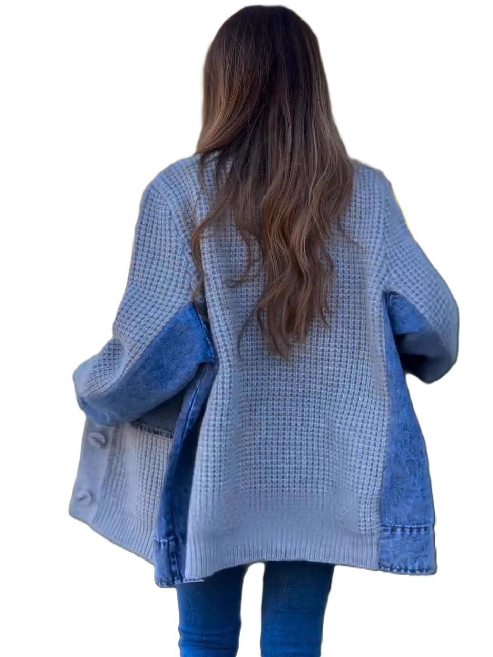 Denim Weave Vest - modelita.nl