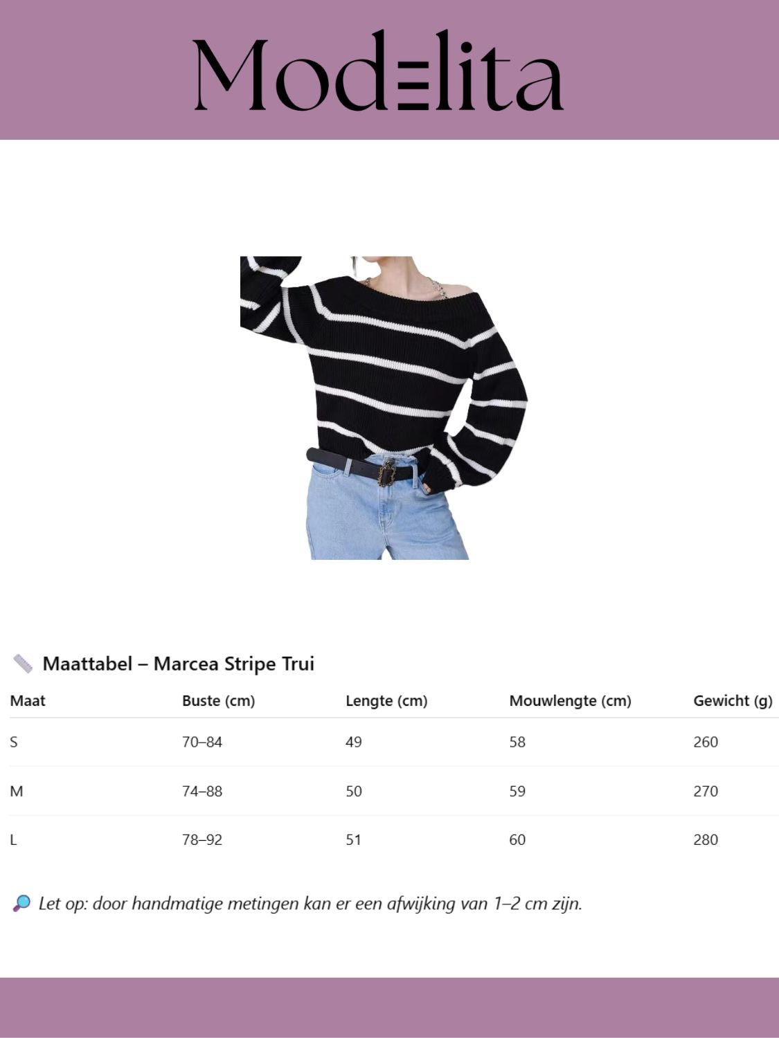 Marcea Stripe Trui - modelita.nl