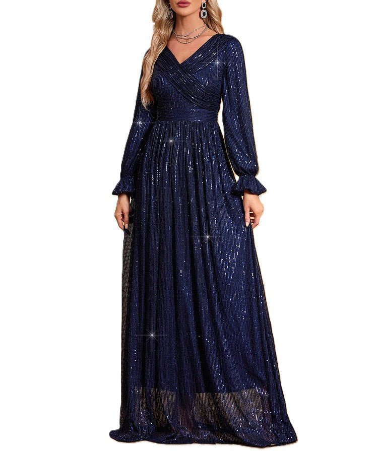Midnight Madeline Dress | Elegant Navy Blue Evening Dress with Sequins Modelita modelita.nl Midnight Madeline Dress | Elegant Navy Blue Evening Dress with Sequins Modelita modelita.nl