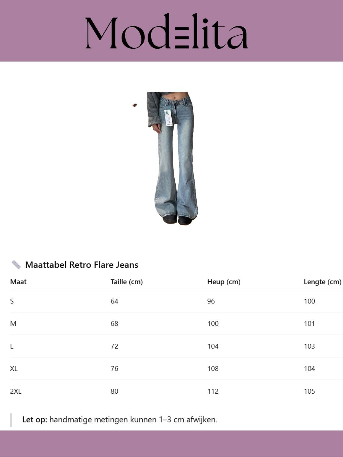 Retro Flare Jeans - modelita.nl