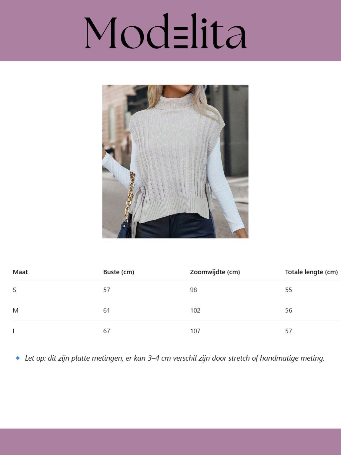 Side Tie Soft Vest - modelita.nl