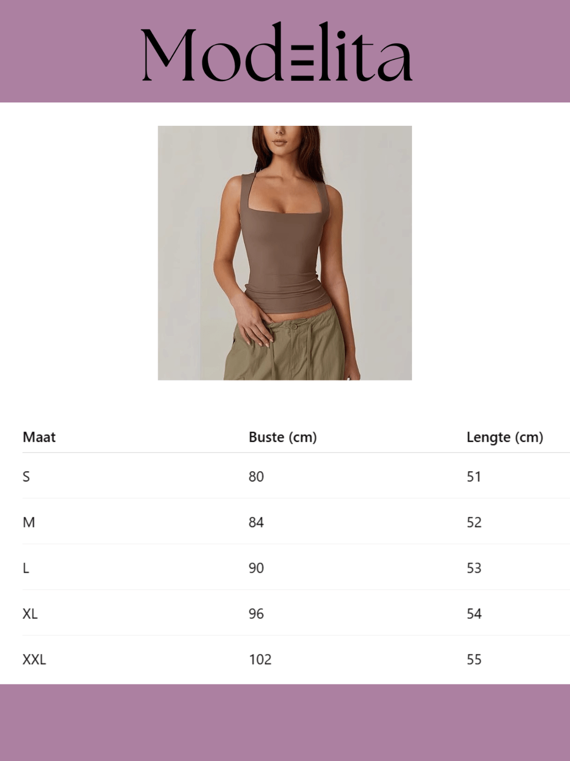 Square Affair Tank - modelita.nl