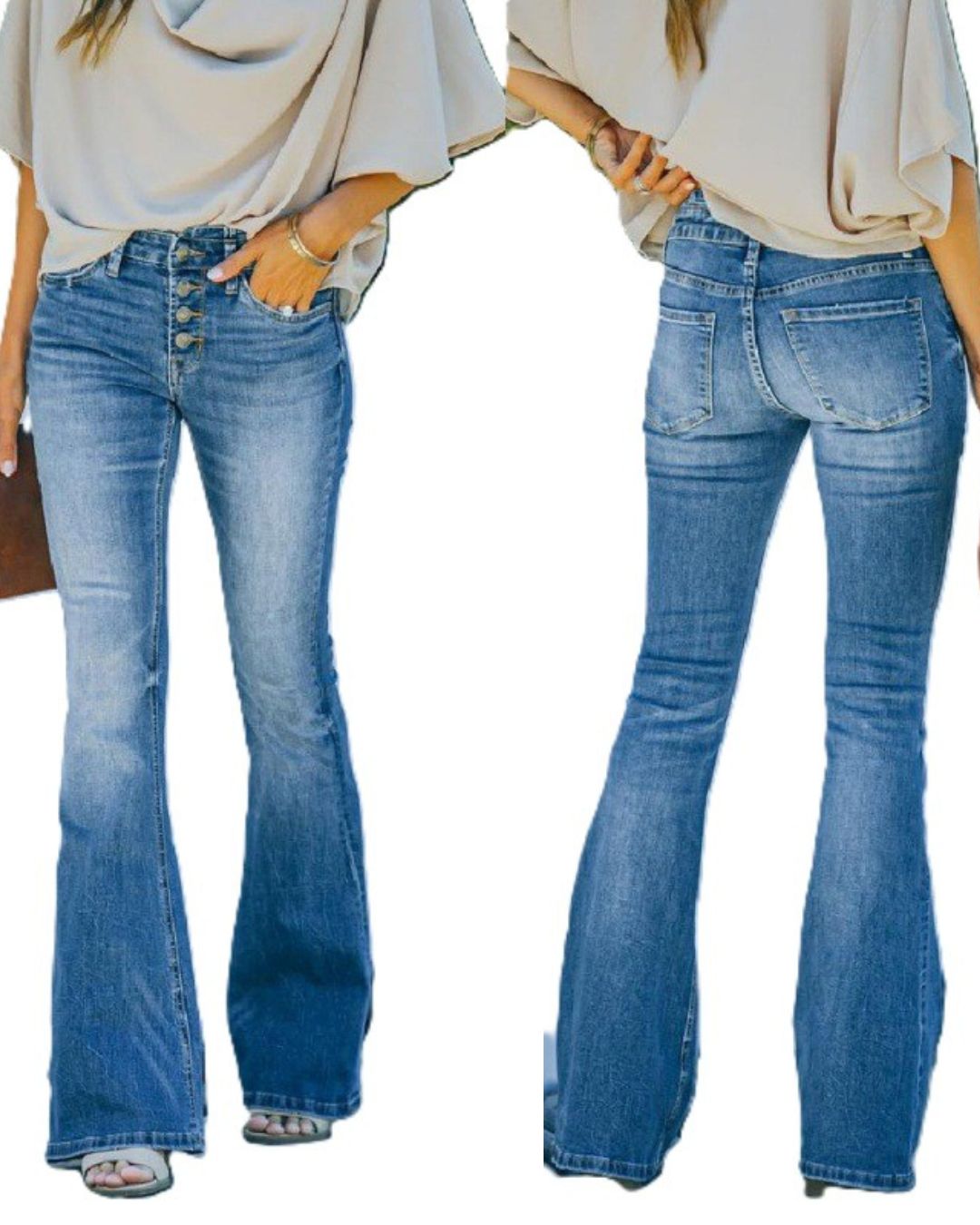 Urban Flare Jeans - modelita.nl