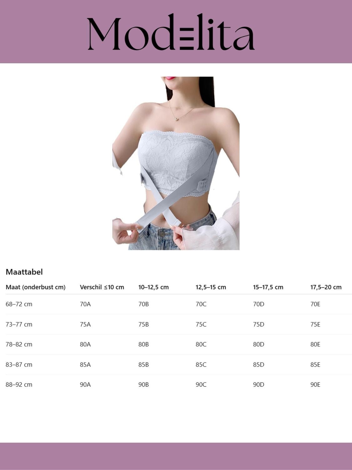 yfon Strapless Bh - modelita.nl