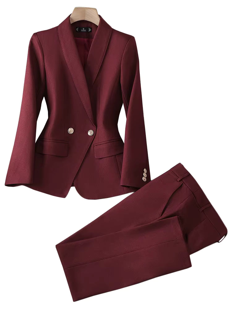 Burgundy Executive Suit