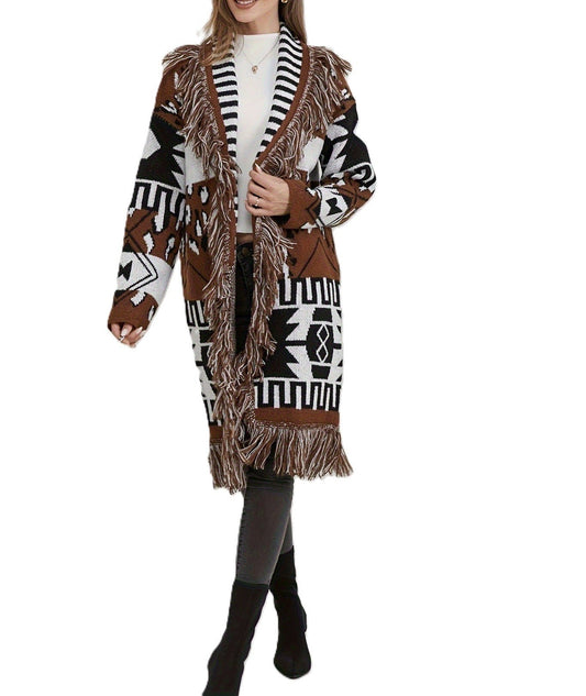 Aztec Fringe Cardigan - modelita.nl