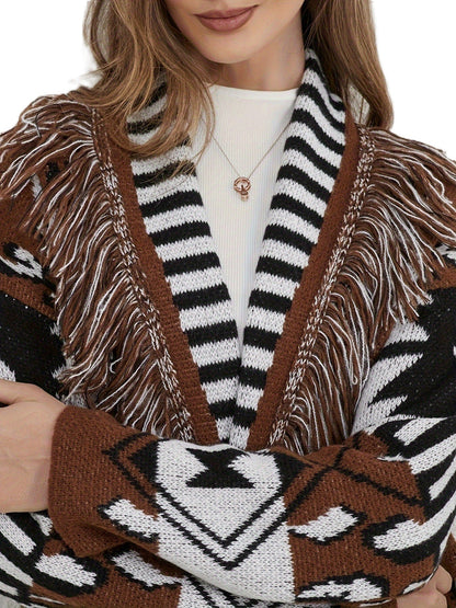 Aztec Fringe Cardigan - modelita.nl