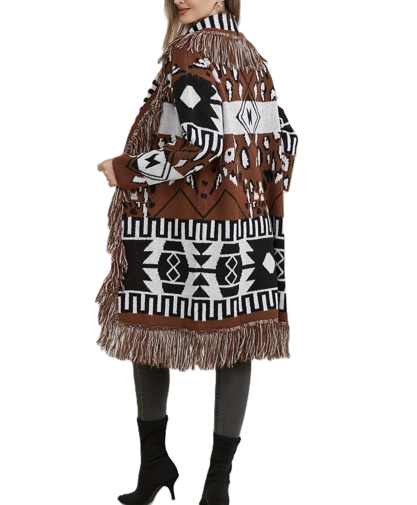 Aztec Fringe Cardigan - modelita.nl