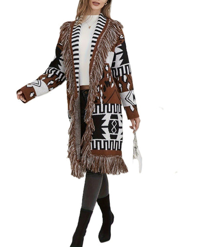 Aztec Fringe Cardigan - modelita.nl