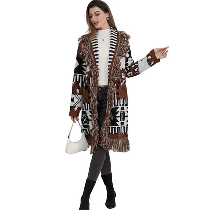 Aztec Fringe Cardigan - modelita.nl