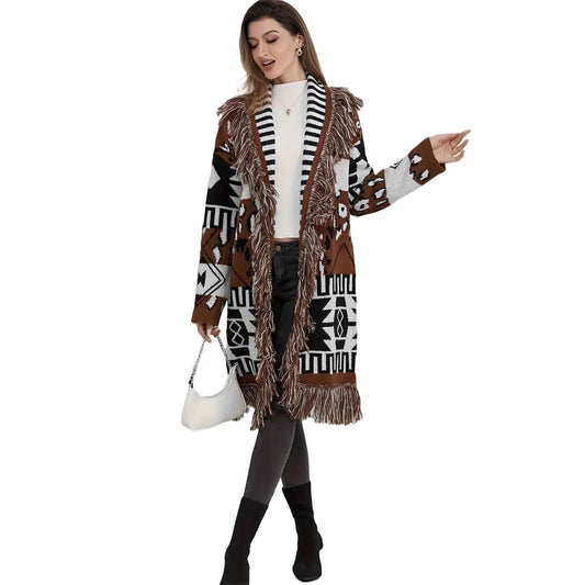 Aztec Fringe Cardigan - modelita.nl