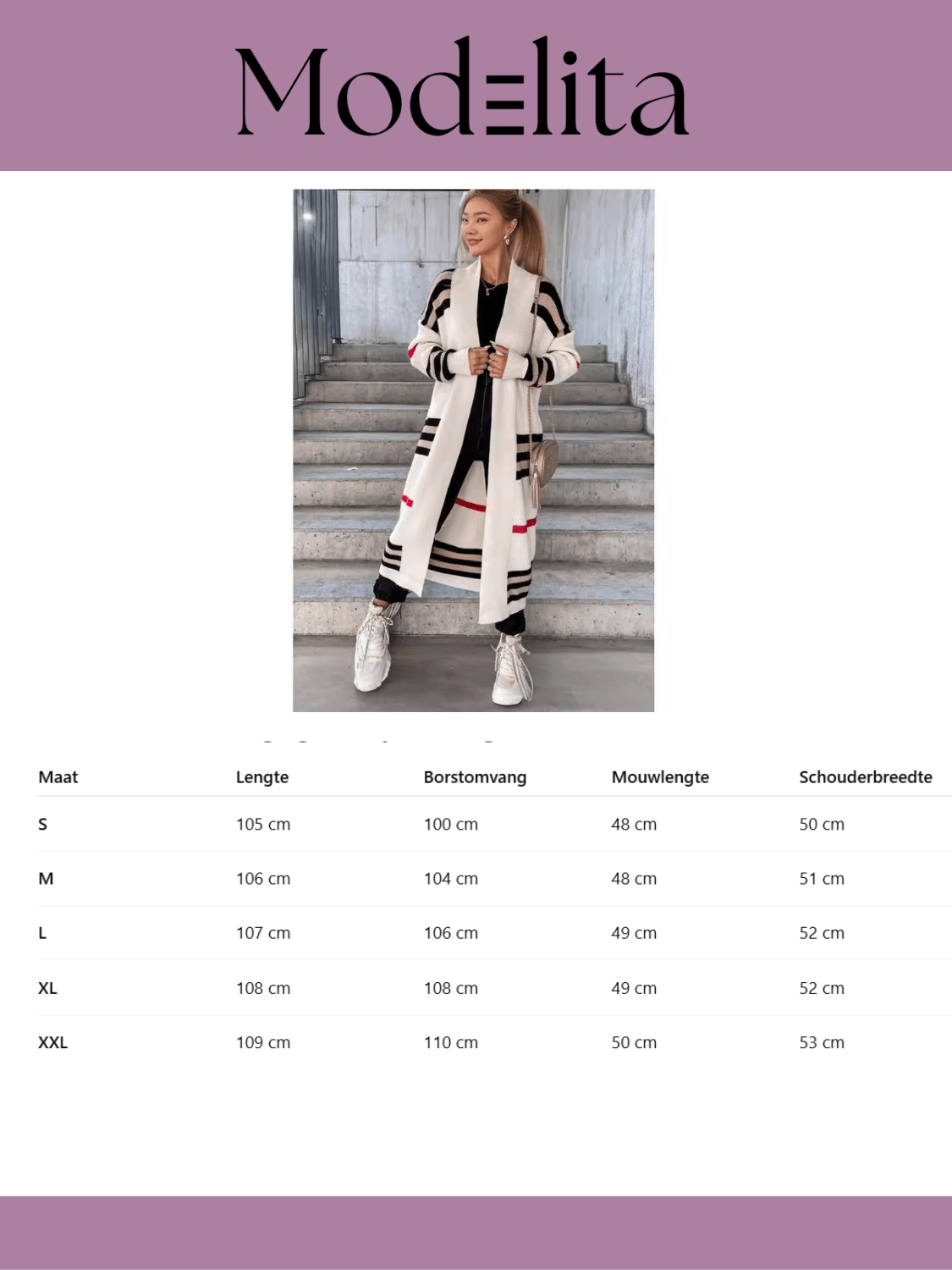 Bold Stripes Cardigan - modelita.nl