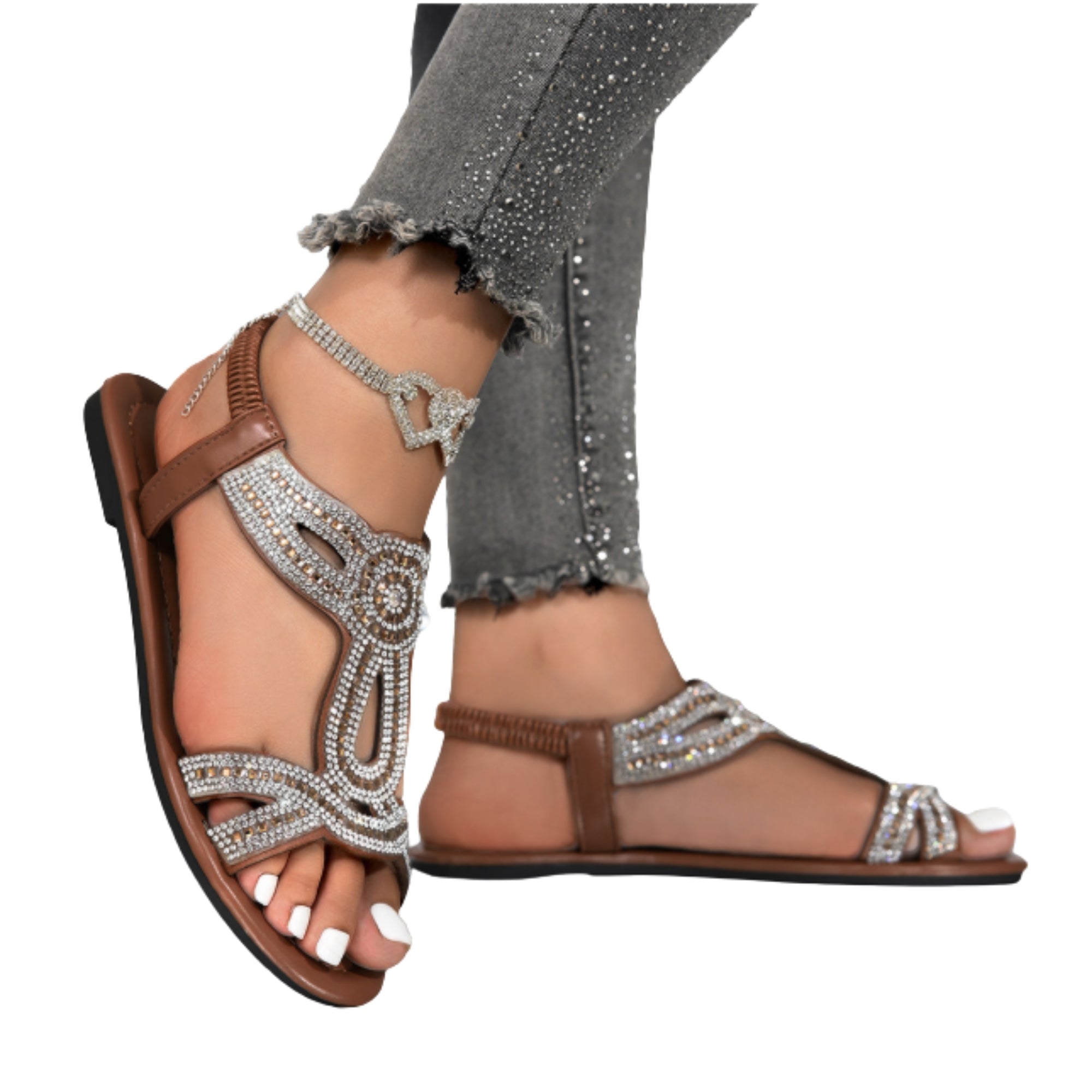 Celina Strass Sandalen - modelita.nl