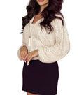 Champagne Glow Sequin Jacket - modelita.nl