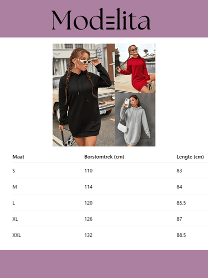 Cozy Chic Hoodie Dress - modelita.nl