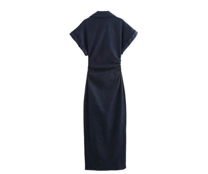 Denim Chic Midi - Jurk - modelita.nl