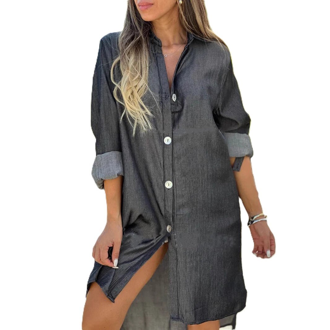Denim Elegance Blouse - modelita.nl