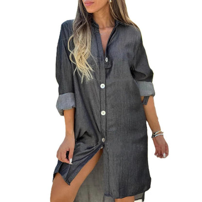 Denim Elegance Blouse - modelita.nl