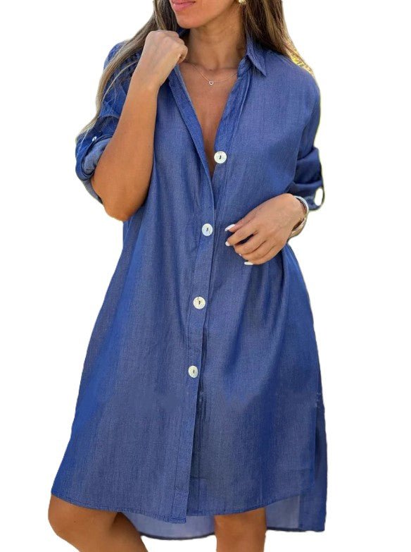Denim Elegance Blouse - modelita.nl