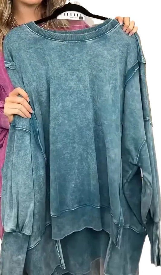 Denim Mist Trui - modelita.nl