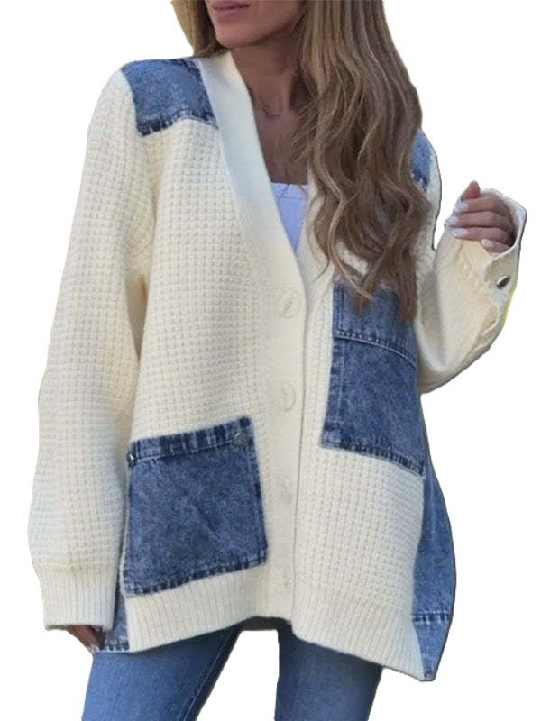 Denim Weave Vest - modelita.nl