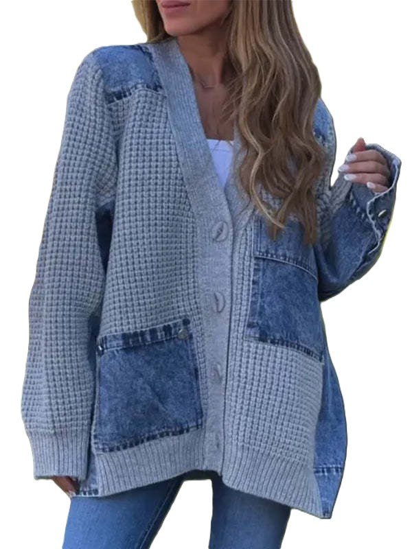 Denim Weave Vest - modelita.nl