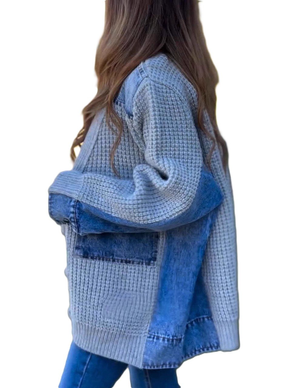 Denim Weave Vest - modelita.nl