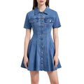 Elvara Denim Flare Jurk - modelita.nl