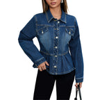 Indigo Sculpt Denim Jacket - modelita.nl