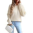 Ivory Cable Knit Trui - modelita.nl