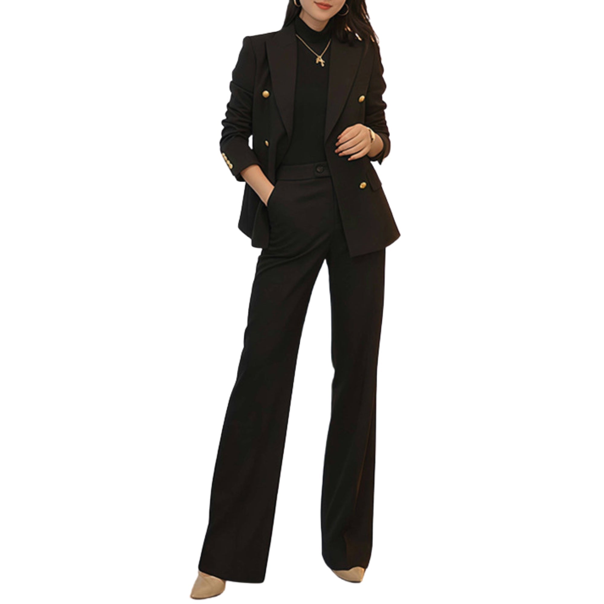 Khaki Executive Suit Set - modelita.nl