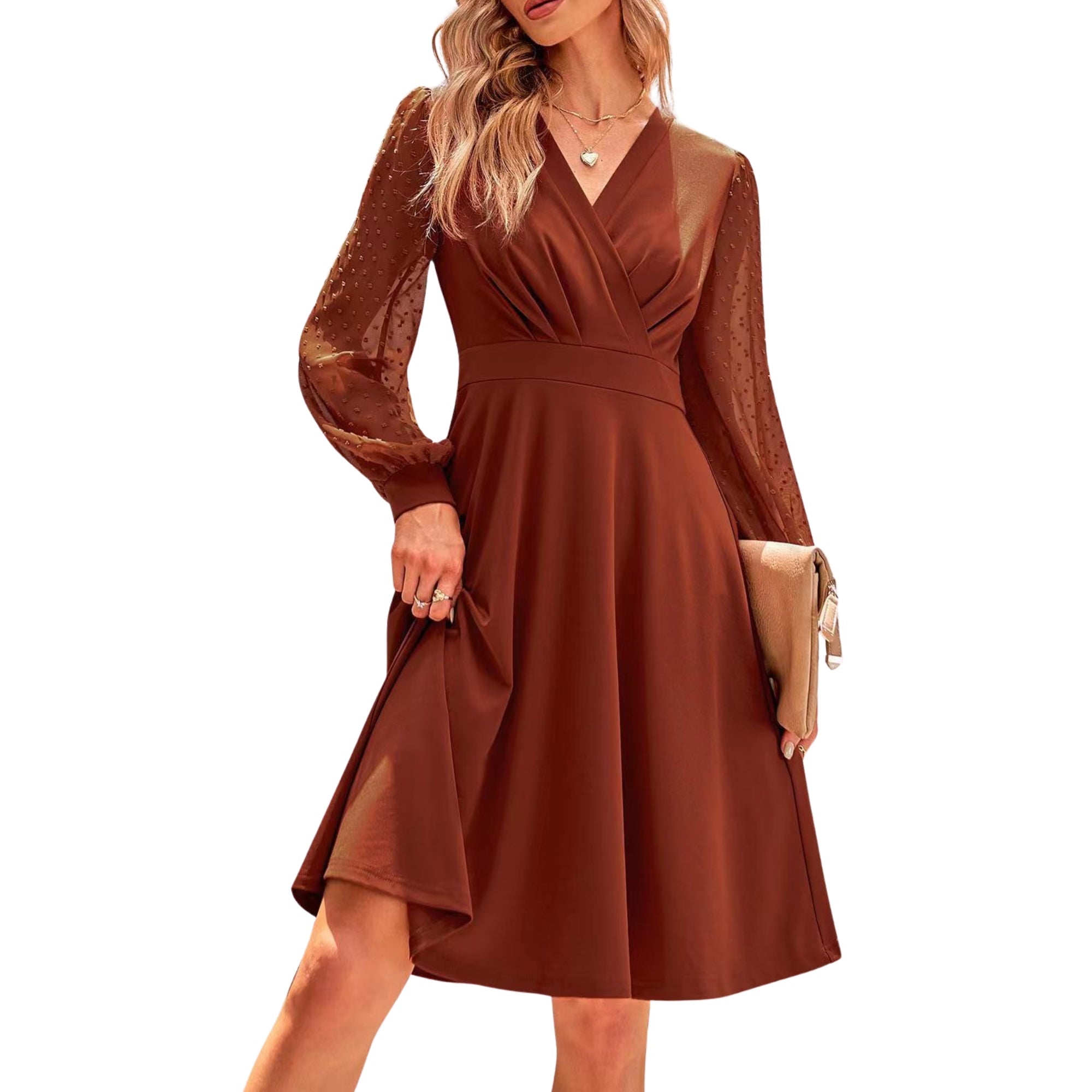 Lumière Jacquard Jurk - modelita.nl