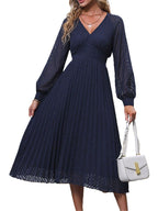 Luna Pleated Jurk - modelita.nl