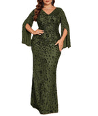 Midnight Bloom Fishtail Jurk - modelita.nl