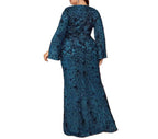 Midnight Bloom Fishtail Jurk - modelita.nl