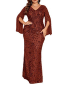 Midnight Bloom Fishtail Jurk - modelita.nl