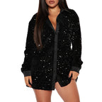 Midnight Spark Sequin Jurk - modelita.nl