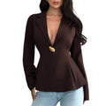 Milano Peplum Button Top - modelita.nl