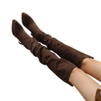 Mocha Overknee Luxe Laarzen - modelita.nl