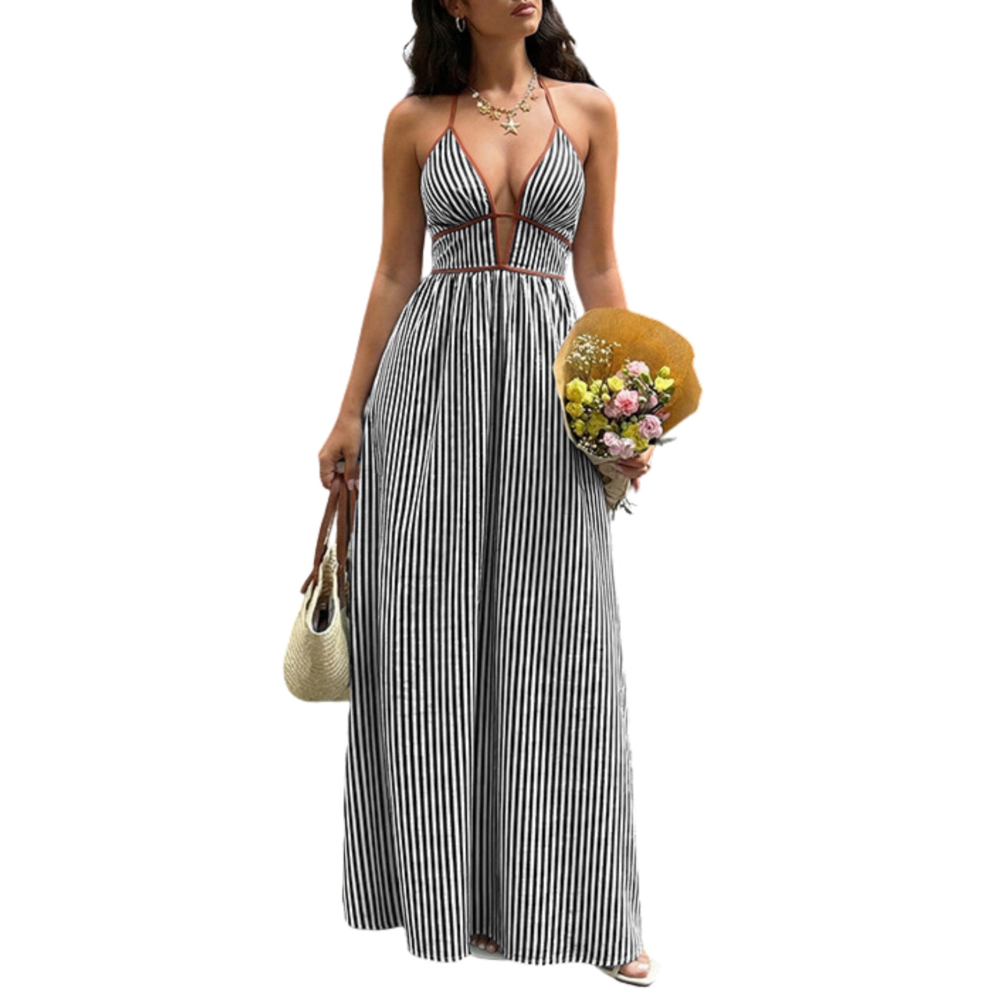 Modelita Stripe Jurk - modelita.nl