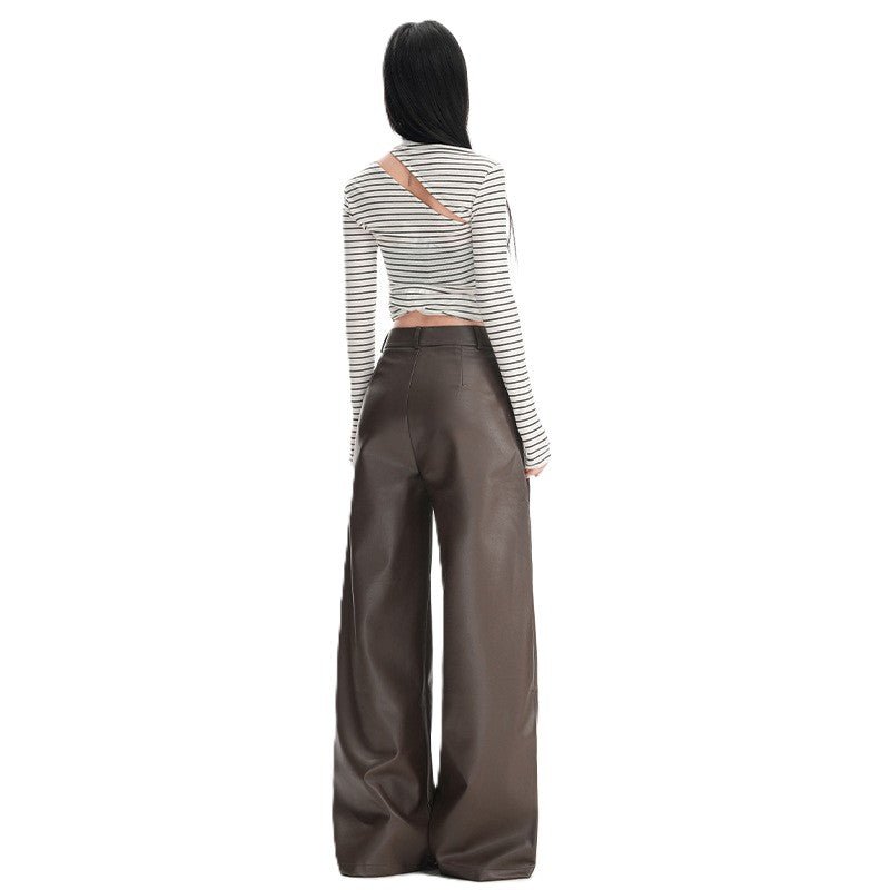 Noir Flow Leren Broek - modelita.nl