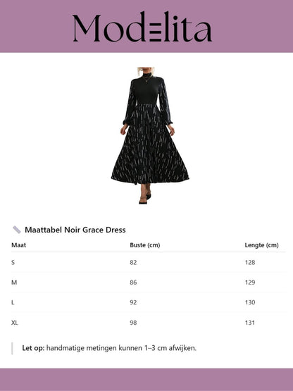 Noir Grace Dress - modelita.nl