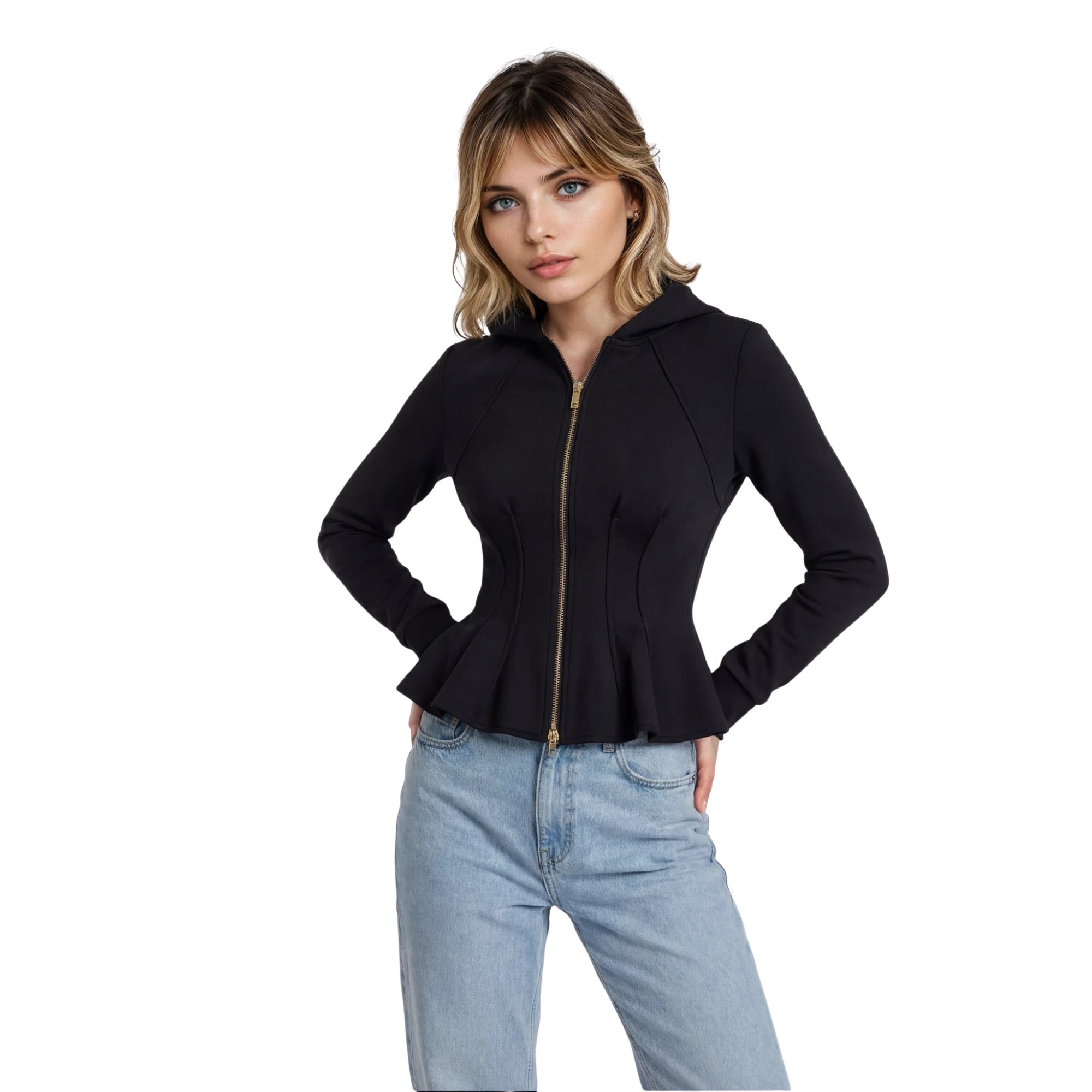 Noir Sculpt Hoodie - modelita.nl