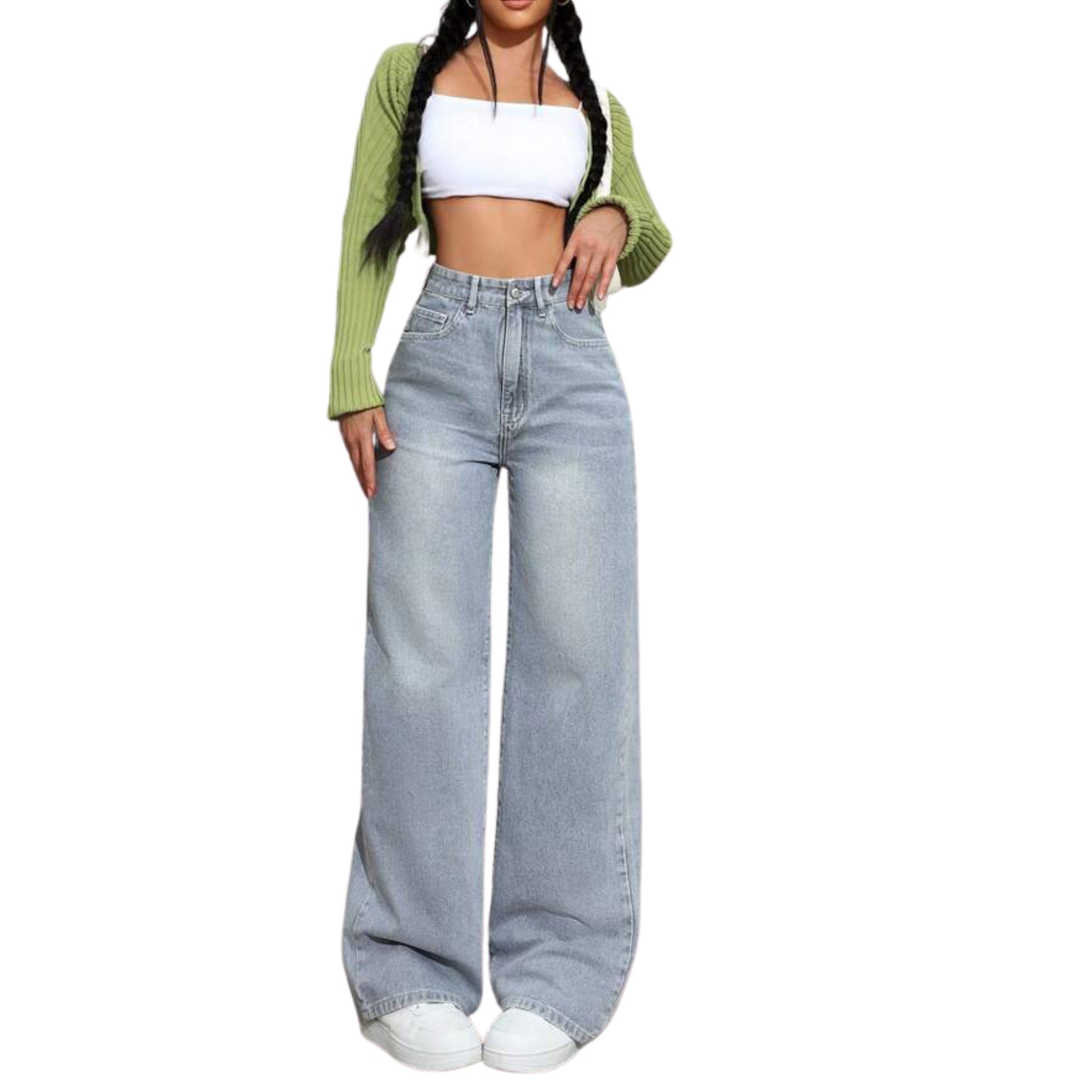 Retro Fade Wide Leg Jeans - modelita.nl
