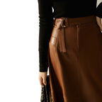 Retro Grace PU Maxi Skirt - modelita.nl