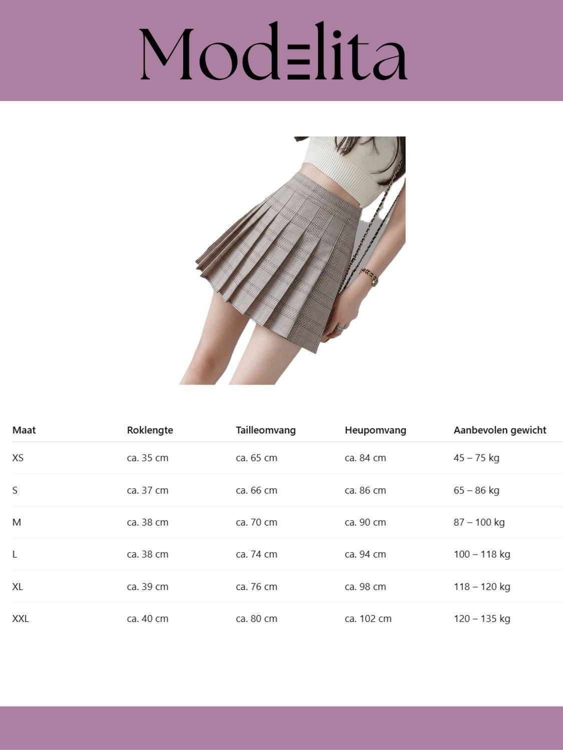 Rose Check rok - modelita.nl